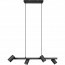 LED Hanglamp - Trion Milona - GU10 Fitting - 4-lichts - Rond - Mat Zwart - Aluminium 6