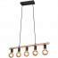 LED Hanglamp - Trion Ranin - E27 Fitting - Rechthoek - Mat Zwart - Aluminium