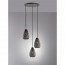 LED Hanglamp - Trion Uno - E27 Fitting - 3-lichts - Rond - Mat Zwart - Aluminium 2