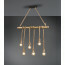LED Hanglamp - Trion Wolmi - E27 Fitting - Rechthoek - Mat Bruin - Hout 5