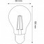 LED Lamp 10 Pack - Filament - E27 Fitting - 4W - Warm Wit 2700K Lijntekening