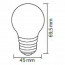 LED Lamp 10 Pack - Romba - Groen Gekleurd - E27 Fitting - 1W Lijntekening
