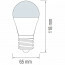 LED Lamp - E27 Fitting - 15W - Natuurlijk Wit 4200K Lijntekening