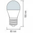 LED Lamp - E27 Fitting - 5W - Natuurlijk Wit 4000K Lijntekening