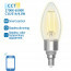 LED Lamp - Filament - Smart LED - Aigi Delano - Bulb C35 - 4.5W - E14 Fitting - Slimme LED - Wifi LED + Bluetooth - Aanpasbare Kleur - Transparant Helder - Glas 2