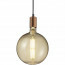 LED Lamp - Filament - Trion Globin - E27 Fitting - 8W - Warm Wit 2700K - Amber - Aluminium