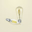LED Lamp - Filament - Trion Kalon - E27 Fitting - 6W - Warm Wit 2700K - Amber - Aluminium 2