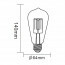 LED Lamp - Filament - Trion Kalon - E27 Fitting - 6W - Warm Wit 3000K - Transparent Helder - Aluminium Lijntekening