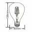 LED Lamp - Filament - Trion Topus - 4W - E14 Fitting - Warm Wit 2700K - Amber - Aluminium Lijntekening