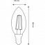LED Lamp - Kaarslamp - Filament - E14 Fitting - 6W Dimbaar - Warm Wit 2700K Lijntekening