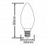 LED Lamp - Kaarslamp - Filament - Trion Kurza - 4W - E14 Fitting - Warm Wit 2700K - Dimbaar - Transparent Helder - Glas Lijntekening