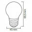 LED Lamp Party Set - Romba - Gekleurd - E27 Fitting - 1W Lijntekening