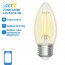 LED Lamp - Smart LED - Aigi Rixona - Bulb C35 - 4.5W - E27 Fitting - Slimme LED - Wifi LED + Bluetooth - Aanpasbare Kleur - Transparant Helder - Glas 2