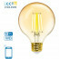 LED Lamp - Smart LED - Aigi Rixona - Bulb G95 - 6W - E27 Fitting - Slimme LED - Wifi LED + Bluetooth - Aanpasbare Kleur - Amber - Glas 2