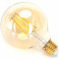 LED Lamp - Smart LED - Aigi Rixona - Bulb G95 - 6W - E27 Fitting - Slimme LED - Wifi LED + Bluetooth - Aanpasbare Kleur - Amber - Glas 3