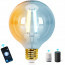 LED Lamp - Smart LED - Aigi Rixona - Bulb G95 - 6W - E27 Fitting - Slimme LED - Wifi LED + Bluetooth - Aanpasbare Kleur - Amber - Glas 4
