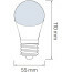 LED Lamp - Specta - Geel Gekleurd - E27 Fitting - 3W Lijntekening