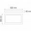 LED Paneel - 30x60 Helder/Koud Wit 6400K - 24W Opbouw Rechthoek - Mat Wit Aluminium Lijntekening
