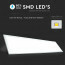 LED Paneel - Viron Ganto - 120x30 Natuurlijk Wit 4000K - 29W Inbouw Rechthoek - Mat Wit - Aluminium 2