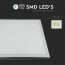 LED Paneel - Viron Ganto - 60x60 Helder/Koud Wit 6400K - 45W Inbouw Vierkant - Mat Wit - Aluminium 7