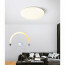 LED Plafondlamp - Aigi Dyno - Opbouw Rond 24W - Warm Wit 3000K - Dimbaar - Mat Wit - Aluminium 7