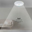 LED Plafondlamp met Sensor + Dag en Nacht Sensor - Kozolux Crimpy - 20W 1500lm - Warm Wit 3000K - Opbouw - Rond - Wit 4