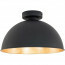 LED Plafondlamp - Plafondverlichting - Trion Jin - E27 Fitting - Rond - Mat Zwart Aluminium 2