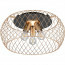 LED Plafondlamp - Plafondverlichting - Trion Tymon - E27 Fitting - 3-lichts - Rond - Mat Zwart/Goud - Aluminium 3