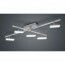 LED Plafondlamp - Trion Brenda - 15W - Warm Wit 3000K - 5-lichts - Dimbaar - Rechthoek - Mat Nikkel - Aluminium 10