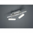 LED Plafondlamp - Trion Brenda - 6W - Warm Wit 3000K - 2-lichts - Dimbaar - Rechthoek - Mat Nikkel - Aluminium 6