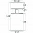 LED Plafondspot - Brinton Betin - GU10 Fitting - 1-lichts - Rond - Mat Zwart - Kantelbaar - Aluminium - Philips - CorePro 827 36D - 3.5W - Warm Wit 2700K Lijntekening