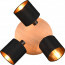LED Plafondspot - Plafondverlichting - Trion Torry - E14 Fitting - 3-lichts - Rond - Mat Bruin - Aluminium 2