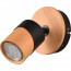 LED Plafondspot - Trion Arnia - GU10 Fitting - 1-lichts - Rond - Hout/Zwart - Natuurhout - 4 