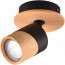 LED Plafondspot - Trion Arnia - GU10 Fitting - 1-lichts - Rond - Hout/Zwart - Natuurhout - 5