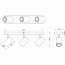 LED Plafondspot - Trion Milona - GU10 Fitting - 3-lichts - Rond - Mat Wit - Aluminium Lijntekening