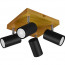LED Plafondspot - Trion Milona - GU10 Fitting - 4-lichts - Rond - Mat Zwart - Aluminium 2