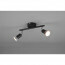 LED Plafondspot - Trion Pamo - GU10 Fitting - 2-lichts - Rond - Mat Zwart - Aluminium 3