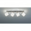 LED Plafondspot - Trion Torry - E14 Fitting - 4-lichts - Rechthoek - Mat Nikkel - Aluminium 2