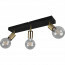 LED Plafondspot - Trion Zuncka - E27 Fitting - 3-lichts - Rechthoek - Mat Zwart/Goud - Aluminium 3