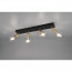 LED Plafondspot - Trion Zuncka - E27 Fitting - 4-lichts - Rechthoek - Mat Zwart/Goud - Aluminium 4