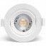 LED Spot - Inbouwspot - Aigi Nilona - 7W - Warm Wit 3000K - Rond - Kantelbaar - Mat Wit - Aluminium 3