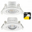 LED Spot - Inbouwspot - Facto Niron - 7W - Warm Wit 3000K - Mat Wit - Rond - Kantelbaar 3
