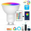 LED Spot Set GU10 - Facto - Smart LED - Wifi LED - Slimme LED - 5W - RGB+CCT - Aanpasbare Kleur - Dimbaar - Afstandsbediening - Pragmi Borny Pro - Inbouw Rechthoek Dubbel - Mat Zwart - Kantelbaar - 175x92mm 4