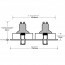 LED Spot Set - Pragmi Borny Pro - GU10 Fitting - Inbouw Rechthoek Dubbel - Mat Wit - 4W - Warm Wit 3000K - Kantelbaar - 175x92mm Lijntekening