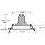 LED Spot Set - Pragmi Rodos Pro - GU10 Fitting - Inbouw Rond - Mat Wit - 4W - Warm Wit 3000K - Ø93mm Lijntekening