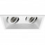 LED Spot Set - Pragmi Zano Pro - GU10 Fitting - Inbouw Rechthoek Dubbel - Mat Wit - 4W - Warm Wit 3000K - Kantelbaar - 185x93mm
