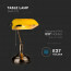 LED Tafellamp - Bankierslamp - Viron Trina - E27 Fitting - Rond - Mat Geel - Aluminium 2