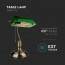 LED Tafellamp - Bankierslamp - Viron Trina - E27 Fitting - Rond - Mat Groen - Aluminium 2