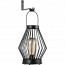 LED Tafellamp op Zonne-energie - Solar Hanglamp - Trion Muricy - Warm Wit 2700K - Spatwaterdicht IP44 - Ovaal - Zwart 7