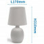 LED Tafellamp - Tafelverlichting - Aigi Bomun - E14 Fitting - Rond - Mat Grijs - Keramiek Lijntekening